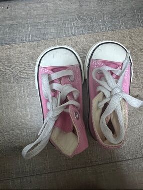 Pink Lace-Up Kids Converse Sneakers